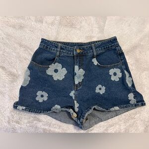 Cider Floral Denim Shorts
